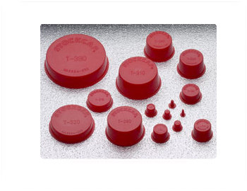 0.145" x 0.380" Red T-Plug (Tapered) - T-10 - 1000/Bag