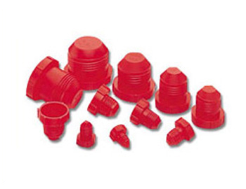 1.250" x 0.890" Red Threaded Plug  - PT-45- 200/Bag