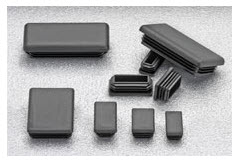 10,25,50,100 5/8" x5/8 Square Plastic End Caps Ribbed Plugs for 14-20ga Tubing 