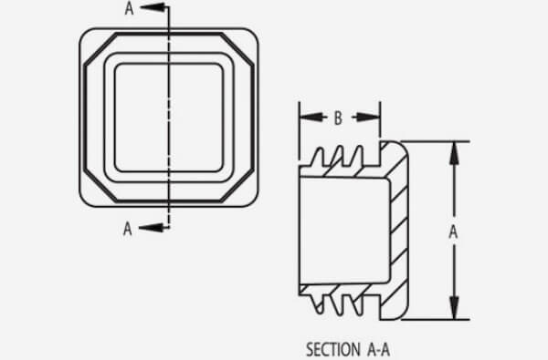 Square tubing inserts diagram