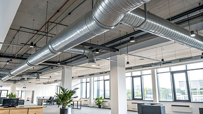 HVAC Ductwork in office atmosphere
