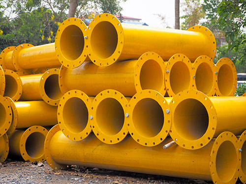 Large scale pipes with flange